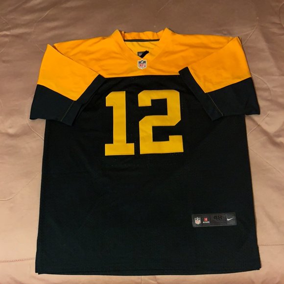 Green Bay Packers Aaron Rodgers  #12 Mens Size 48 Yellow/Black - Picture 1 of 2